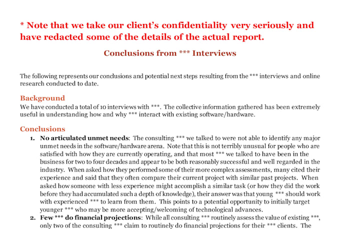 conduct interviews to identify key insights